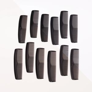 12pcs 휴대용 플라스틱 정전기 방지 양면 조밀 한 이빨 머리 빗 살롱 헤어 빗 도구 실제 머리 가발에 대 한 특별