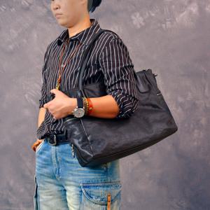 비즈니스 캐주얼 럭셔리 천연 가죽 남성 대용량 서류 가방 패션 디자이너 수제 소가죽 핸드백 메신저 백