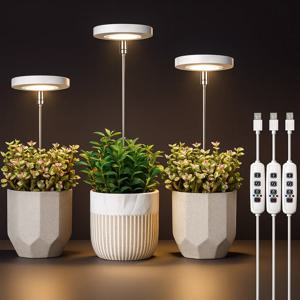 조절 가능한 높이, 3/9/12시간 타이머, 10단계 조광 기능을 갖춘 풀 스펙트럼 필 라이트 LED 식물 성장등 (실내 태양광 식물 정원용)