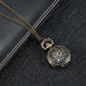 여성용 빈티지 패션 포켓 시계, 합금 레트로 할로우 아웃 꽃 펜던트 시계 스웨터, 목걸이 체인 시계, 레이디 선물, 1 개