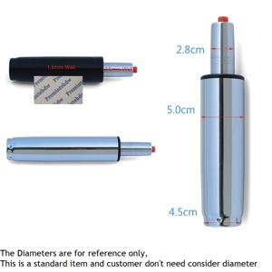 4 세대 의자 가스 리프트 실린더 교체 공압 충격 리프팅 스트로크 사무실 의자 부품, 블랙 실버