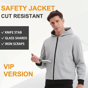 2022 찔림 방지 군사 전술 안전 재킷, 보디 가드 경찰 비즈니스맨, 야외 보이지 않는 자기 방어 패션 캐주얼 코트