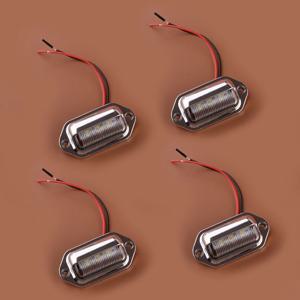 방수 LED 데크 예의 스턴 트랜섬 라이센스 번호판 라이트, 해양 보트 트레일러 오토바이 자동차 트럭 12V-24V, 4 개