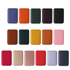 마그네틱 가죽 지갑 카드 홀더 Magsafe IPhone 15 14 13 Pro Max Mac 안전 지원 전화 브래킷 용 Macsafe 전화 스탠드