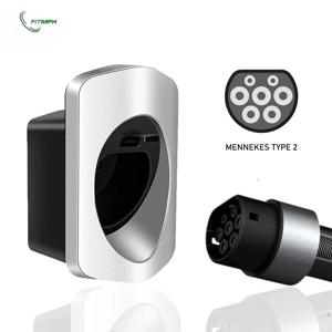 FITMPH Type2 EV 충전기 홀더 세련된 IEC62196-2 충전 케이블 정리대 플러그 홀더 슬림형 월박스 EV 충전기 지원 Type2