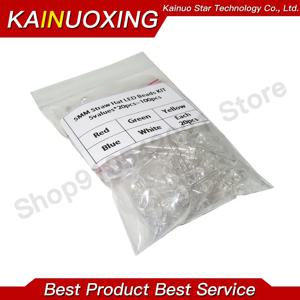 혼합 5mm LED F5 모듬 키트, 빨대 모자, 클리어 웜 화이트 그린 레드 블루 UV 옐로우 오렌지 핑크, DIY 발광 다이오드 세트, 100 개