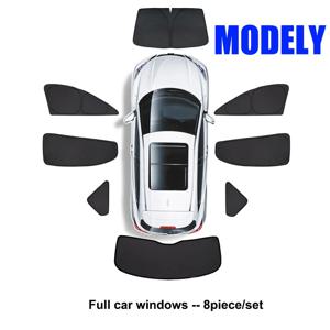 Tesla Model Y 2024 용 사이드 윈도우 차양 개인 정보 보호 전면 후면 유리창 윈도우 실드 스크린 썬 바이저 캠핑 썬 쉐이드 커버
