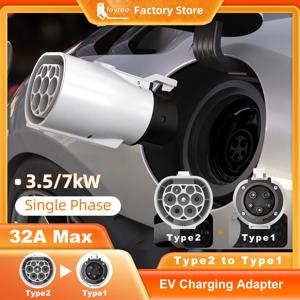 Feyree 유형 2-유형 1 어댑터 IEC 62196-2-J1772 전기 자동차 충전용 EV 충전기 어댑터 16A 32A 단상