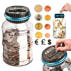 투명 동전 보호기, 배터리 작동 머니 뱅크, 십대 및 성인용 대형 버킷 저축 상자, 크리스마스 선물