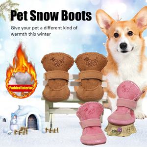 반려동물 스노우 부츠, 고양이 강아지 봉제 면 부츠, 부드럽고 편안함, 세탁 가능, 용수철, 겨울, 소형견, 따뜻한 신발, 반려동물 제품, 신상