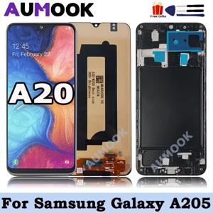 삼성 갤럭시 A20 SM-A205F/DS LCD 디스플레이 터치 스크린 디지타이저 AMOLED 삼성 A20 A205 A205F A205G A205W A205U A205FN
