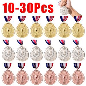 10-30x우승자 보상 목 리본이 있는 금은 동메달 1차 2차 3차 수상 메달 스포츠 대회 어린이를 위한 상