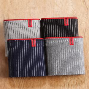 남성 속옷 팬티 4켤레, 통기성이 좋고 편안한 스타일리시한 남성용 복서, 스트라이프 트렌디 브리프 플러스 사이즈 복서