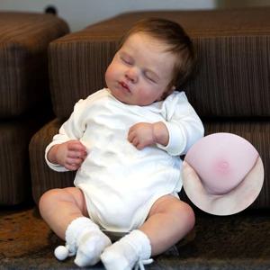 20 인치 LouLou Reborn Baby Doll 소년과 Gir 전신 실리콘 비닐 뿌리 머리카락 보이는 정맥 수제 실물 같은 Reborn Doll