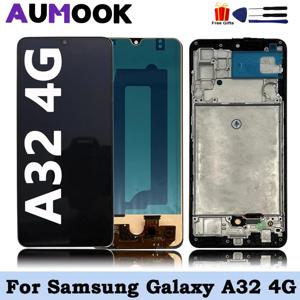 삼성 갤럭시 A32 4G LCD 디스플레이 터치 스크린 교체 용 AMOLED 삼성 A325 A325F A325M A325N LCD 터치 디지타이저