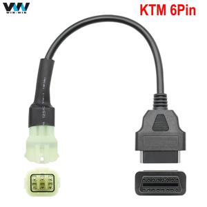 KTM 6pin obd2 커넥터 오토바이 motobike 어댑터 케이블 obd 2 연장 케이블