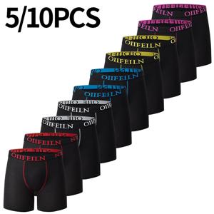 4/5/10 Pcs 유행 남성용 긴 속옷 캐주얼 보이쇼츠 청소년 스포츠 반바지 편안한 통기성 스트레치 반바지 속옷