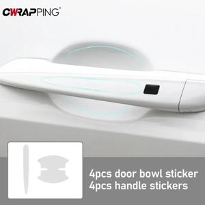 자동차 도어 핸들 그릇 스크래치 보호 보이지 않는 투명 스티커 실리콘 백미러 충돌 방지 보호 스트립