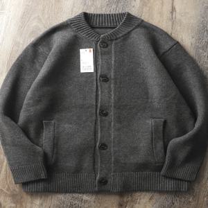 패셔너블한 두꺼운 니트 가디건 남성용 따뜻한 가을 겨울 아우터웨어 캐주얼 루즈핏 라운드넥 긴팔 청년 스타일