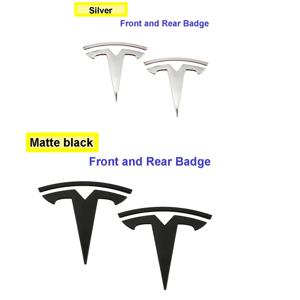 테슬라 모델 3 모드 Y 자동차 프론트 후드 로고 커버 엠블럼 스티커 스타일링 자동차 바디 후면 트렁크 배지 액세서리에 대 한 1pcs ABS