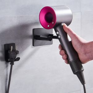 방수 벽걸이형 헤어드라이어 정리함 공간 절약형, 내구성이 뛰어나 엉망이 없는 욕실에 이상적, 헤어드라이어 홀더