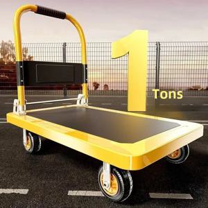 철판 접이식 플랫 베드 트럭, 두꺼운 사일런트 트레일러, 핸들링 트롤리, 헤비 듀티 카고 트롤리