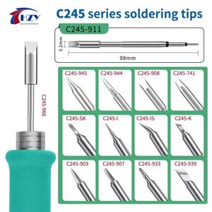 HZY C245 일정한 온도 전기 납땜 인두 팁 T245 납땜 스테이션 JBC 재 작업 스테이션 도구 용 납땜 인두 팁