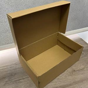 다크 브라운 판지 종이 신발 상자, 운송 포장, 빅 사이즈 배송 상자 가발, 매우 단단한 쉬운 접이식 택배 상자, 로트당 5 개
