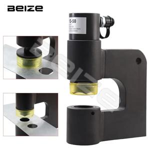 유압 케이블 브리지 홀 펀치 다운 도구, SYD-50 스로트 깊이 120mm 범위, 32-50mm 스테인리스 스틸 다리미 플레이트