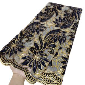 아프리카 벨벳 레이스 원단 2025 나이지리아 레이스 5 야드 프렌치 벨벳 레이스 원단, 파티 결혼식 원피스 바느질 천