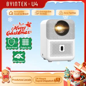 BYINTEK LOVE U4 프로젝터, 스마트 1080P 미니 홈 시어터 비디오, 안드로이드 와이파이, 스마트폰 시네마, 4K