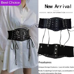 숙녀 복고풍 핀 버클 탄성 레이스 코르셋 벨트 Cummerbunds 고스 펑크 드레스 코르셋 벨트 여성용 셔츠 드레스 거들 Cors