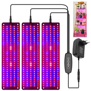 전체 스펙트럼 식물 성장 조명 LED 자동 켜짐/꺼짐 타이머 3/6/12H 3 조명 모드 6 디밍 가능 레벨 12V 실내 식물용 성장 램프