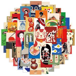 50pcs 만화 일본식 포스터 스티커 냉장고 전화 케이스 스케이트 보드 컴퓨터 노트북 방수 장식 스티커