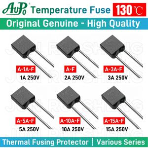 20PCS 기존 AUPO 130C 열 퓨즈 키트 RH 1A 2A 3A 5A 10A 15A 250V 130C 온도 A4-1A-F A4-3A-F A4-5A-F A4-10A-F A4-15A-F