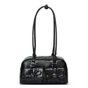 새로운 발레 스타일의 숄더 백 봄 보우 겨드랑이 가방 여성 볼링 여성을위한 간단한 토트 백