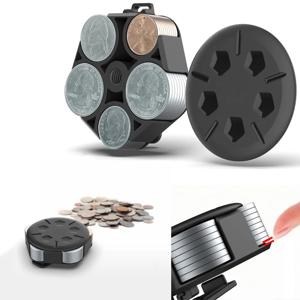 다기능 새로운 휴대용 플라스틱 게임 동전 분류 상자 야외 교수형 허리 손실 예방 달러 동전 주최자 상자
