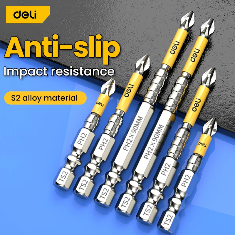 5PCS 업그레이드 된 높은 경도와 강력한 자기 비트 25/50/65/70/90/150mm 미끄럼 방지 크로스 고경도 전기 핸드 드릴 나사