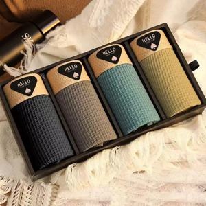 4pcs 복서 반바지 남자의 얼음 실크 속옷 멋진 얇은 속옷 통기성 섹시한 팬티 U 볼록 란제리 플러스 크기 L-6XL