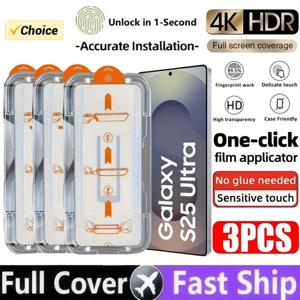 삼성 갤럭시 S25 S24 S21 S22 S23 울트라 플러스 글래스용 3개입 올레오폴릭 코팅 무진 설치 간편 스크린 보호필름