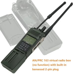 Baofeng UV5R 및 전술 6 핀 Ptt 용 전술 AN/PRC-163 해리스 군용 라디오 더미 가상 상자 PRC 163 (비 기능성)