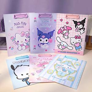 Sanrio Kuromi A4 클립보드 헬로 키티 Cinnamoroll 멜로디 학생 사무실 폴더 보드 쓰기 보드 다기능 클립 폴더