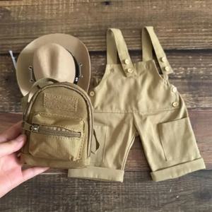 신생아 사진 복장 소프트 폴리 에스테르 롬퍼 모자 0-1 개월 아기 사진 촬영 편안한 안전한 아기 의상 a2ub