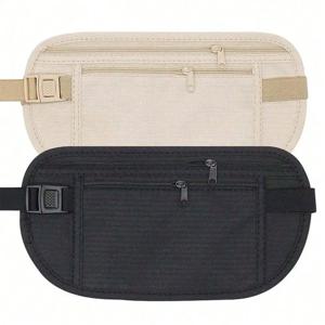 여권을위한 야외 허리 팩 파우치 숨겨진 벨트 동전 지갑 캐주얼 스포츠 허리 가방 러닝 하이킹 사이클링에 적합