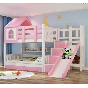 저장 공간 어린이 침대 미니멀리스트 독특한 일본 나무 어린이 침대 프레임 벙크 현대 조명 Cabane Enfant 가구 홈