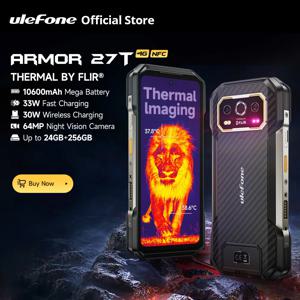 【NEW 2024】 Ulefone Armor 27T 4G 10600mAh 견고한 전화 24GB RAM(12+12), 256GB ROM Android 14 스마트폰 6.78