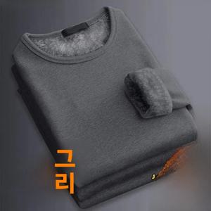 두꺼운 양털 따뜻한 탑 남성 작업복 긴 소매 속옷 티셔츠 기본 레이어 셔츠 가을 겨울 실내 활동용