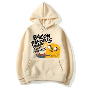 Adventure Time 애니메이션 TV 시리즈 Jake Cartoon Pattern 풀오버 남성용 및 여성용 하라주쿠 패션 스트리트 클로 힙합 하라주쿠