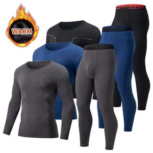 1/2피스 가을/겨울 남성 캐주얼 프린트 패션 보온 속옷 세트 편안한 스포츠 탑 티셔츠 신축성 있는 허리 바지