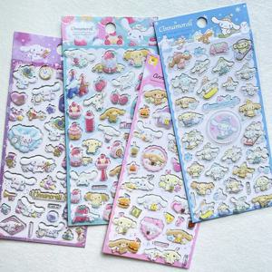 Kawaii Sanrio Kuromi Cinnamoroll 크리스탈 스티커 귀여운 만화 어린이 보상 3D 방수 Ccd 장식 스티커 소녀 선물
